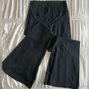 Aerie Real Me Crossover Flare Leggings, Black, XL